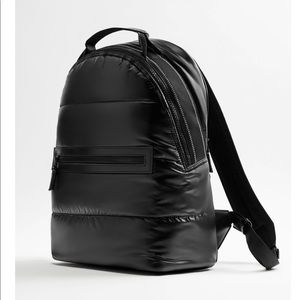 Zara black quilted backpack